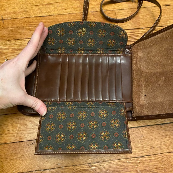 Vintage 1980’s RALPH LAUREN brown leather crossbody wallet - Picture 4 of 14